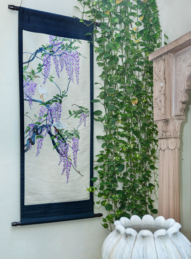 Wisteria & Egrets